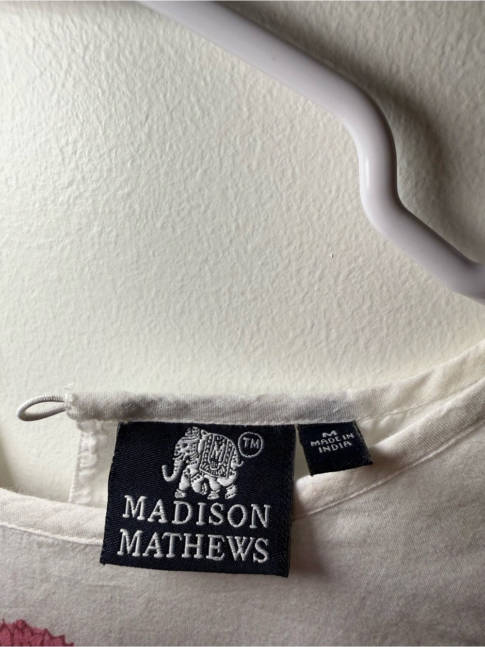 Madison Mathews Anne Maxi Dress White Milos Block Print Size Medium - Picture 5 of 10